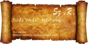 Szántó Rózsa névjegykártya