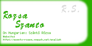 rozsa szanto business card