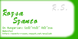 rozsa szanto business card